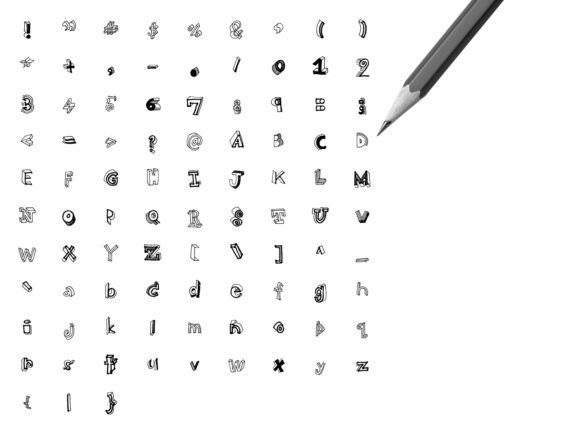High School Notebook 3d Font preview 3