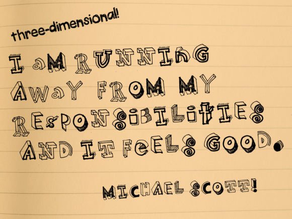 High School Notebook 3d Font preview 4