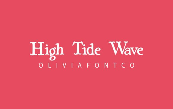 High Tide Wave Font preview 2