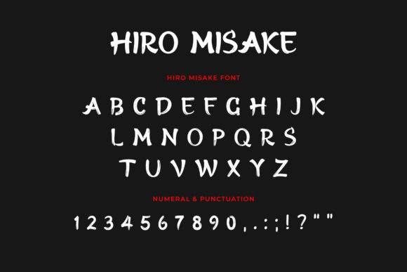 Hiro Misake Font preview 2