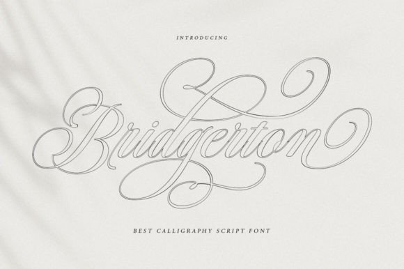 Bridgerton Outline Font