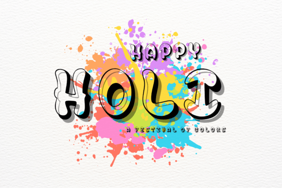 Holi Festival Font preview 4