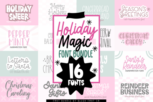 Holiday Magic Christmas Bundle Font preview 2