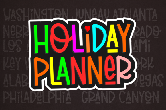 Holiday Planner Font