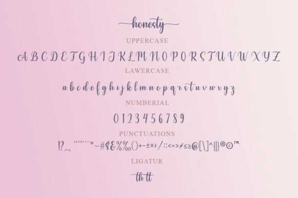 Honesty Font preview 4