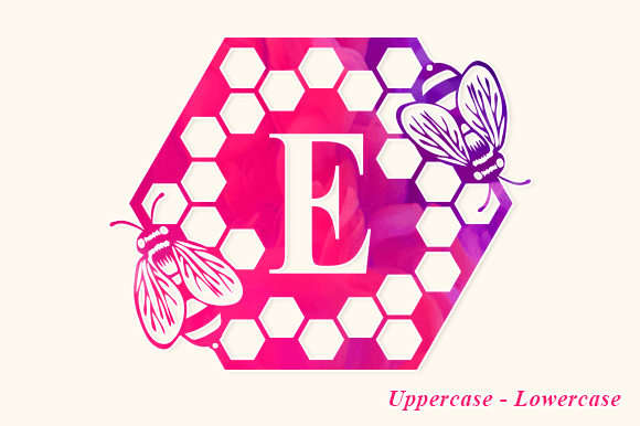 Honey Bee Monogram Font preview 2