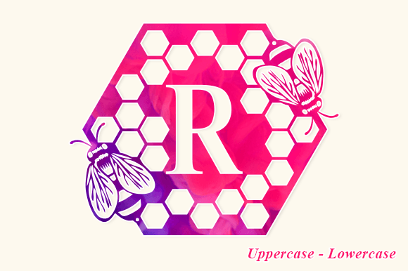 Honey Bee Monogram Font preview 3