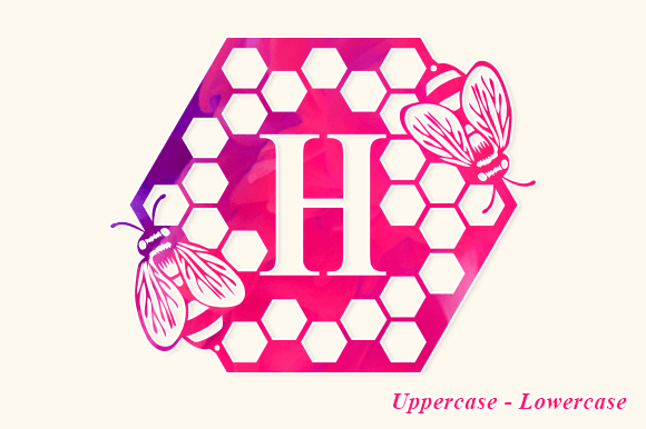 Honey Bee Monogram Font preview 4