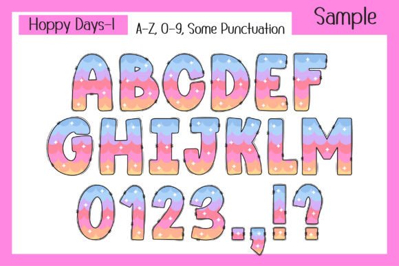 Hoppy Days Font preview 5