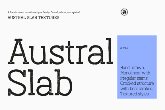 Austral Slab Textures Font