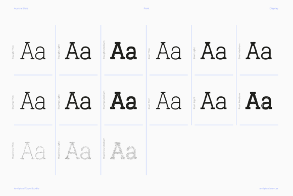 Austral Slab Textures Font preview 2