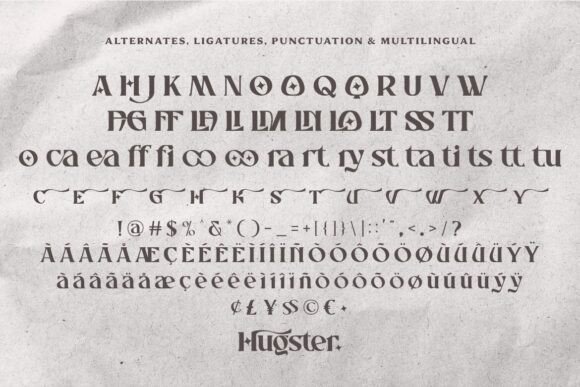 Hugster Font preview 3