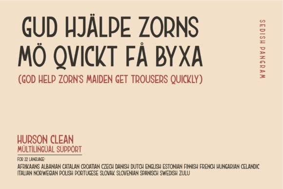 Hurson Font preview 4