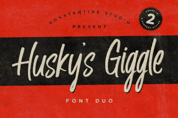 Husky's Giggle Font preview 1