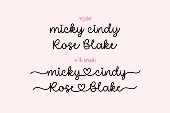 I Heart You Font preview 2