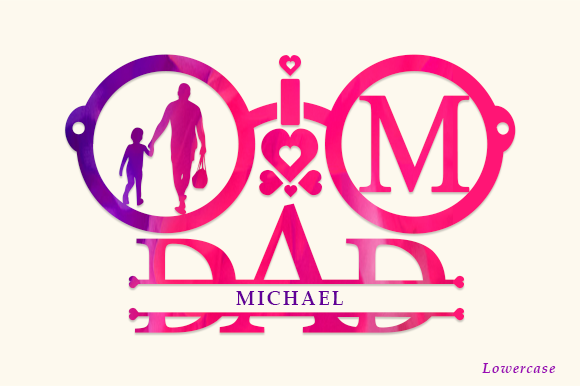 I Love Dad Monogram Font preview 2