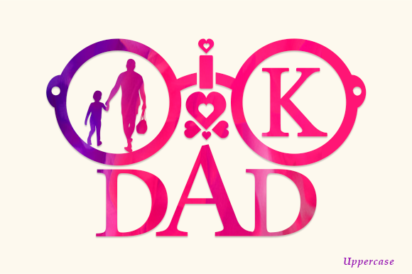 I Love Dad Monogram Font preview 3