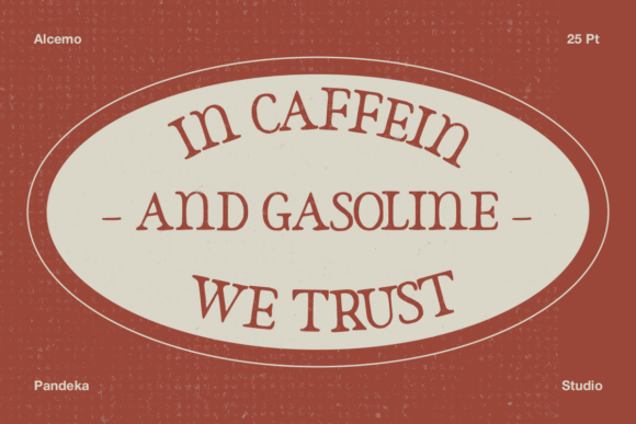 Alcemo Font preview 3
