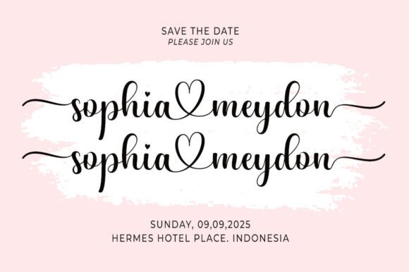 I Love You Font preview 2