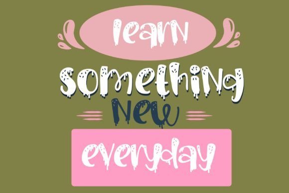 Ice Cream Drips Font preview 4