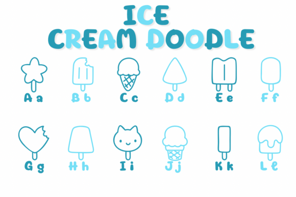 Ice Cream Doodle Font preview 2