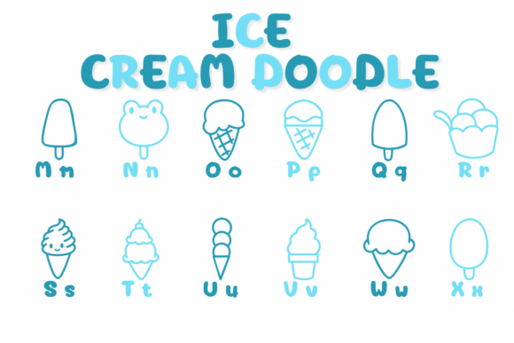 Ice Cream Doodle Font preview 3