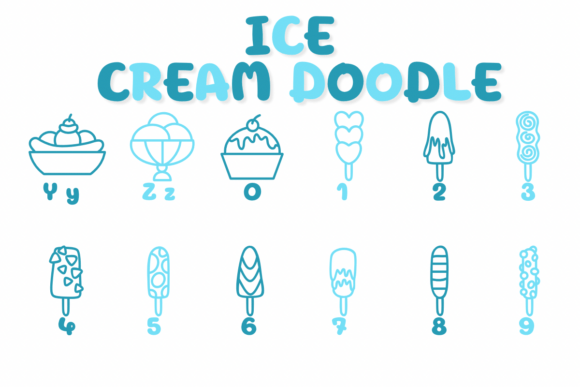 Ice Cream Doodle Font preview 4