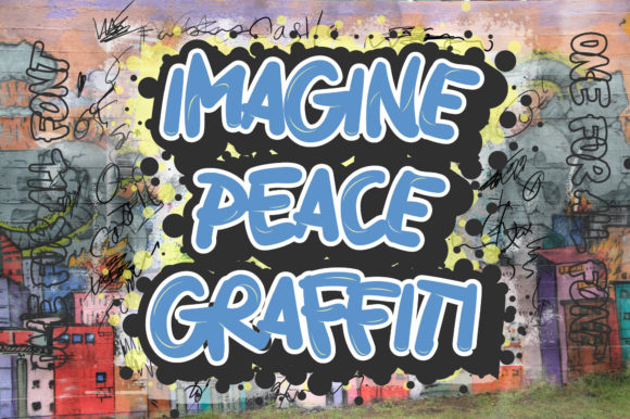 Imagine Peace Graffiti Font preview 3