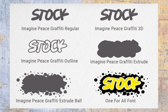 Imagine Peace Graffiti Font preview 4
