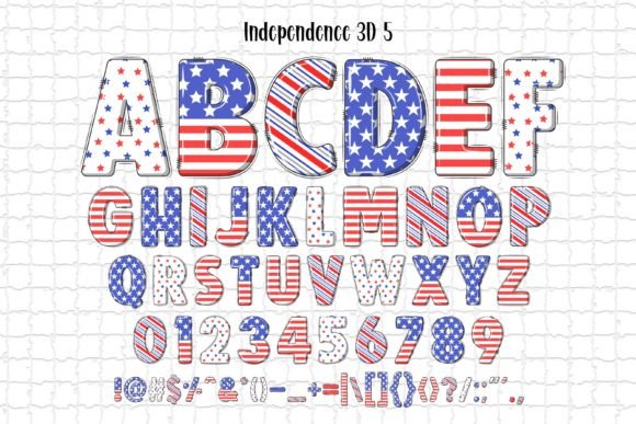 Independence Mix 3d Font preview 3
