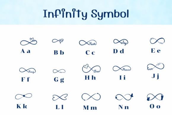 Infinity Symbol Font preview 2
