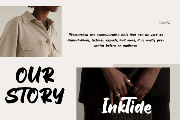 Inktide Font preview 3