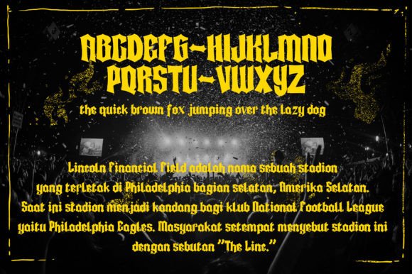 Ireng Njanges Font preview 4