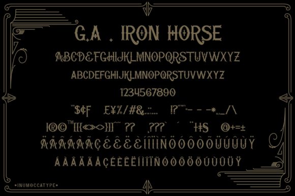 Iron Horse Font preview 2