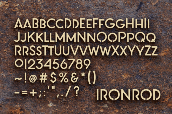 Ironrod Font preview 3