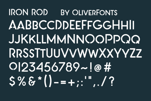 Ironrod Font preview 4