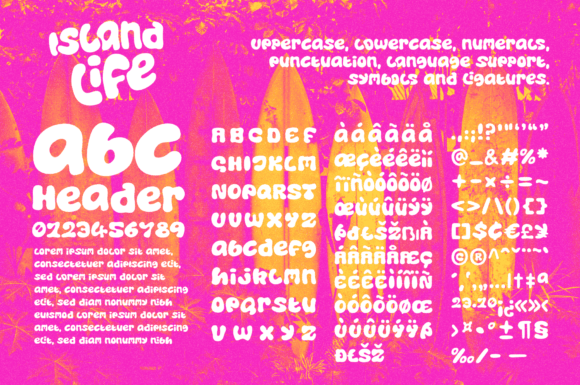Island Life Font preview 2