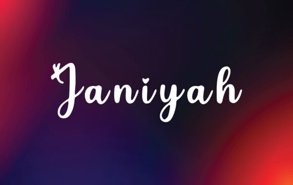 Janiyah Font preview 2