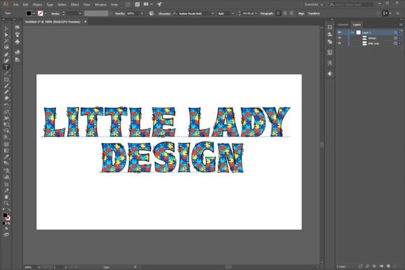 Autism Puzzle Font preview 2