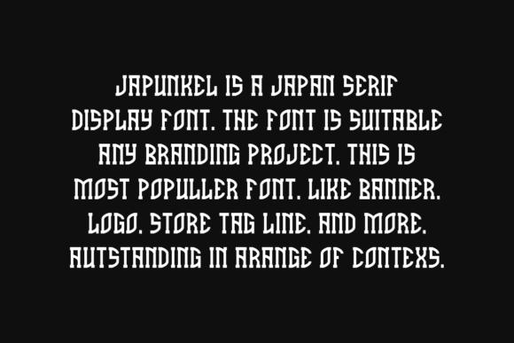 Japunkel Font preview 4