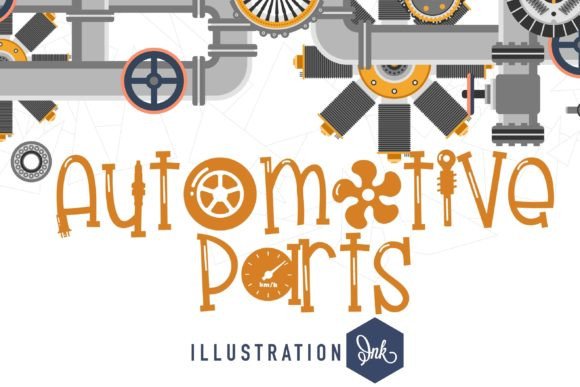 Automotive Parts Font