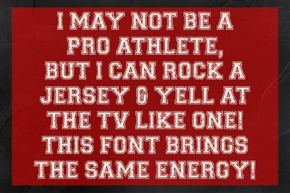 Jersey Distressed Font preview 4