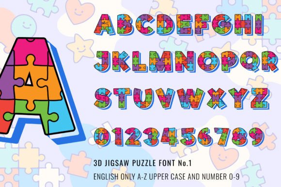Jigsaw Font preview 4