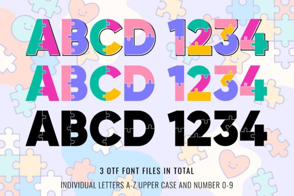 Jigsaw Pastel Font preview 2