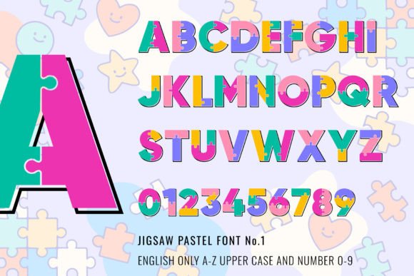 Jigsaw Pastel Font preview 4