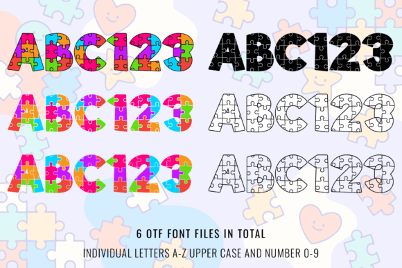 Jigsaw Puzzle Font preview 2