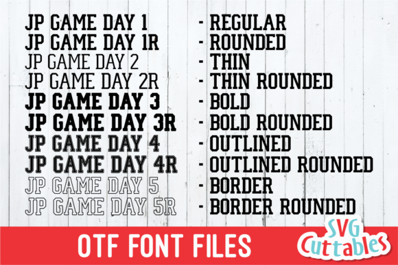 JP Game Day Font preview 2