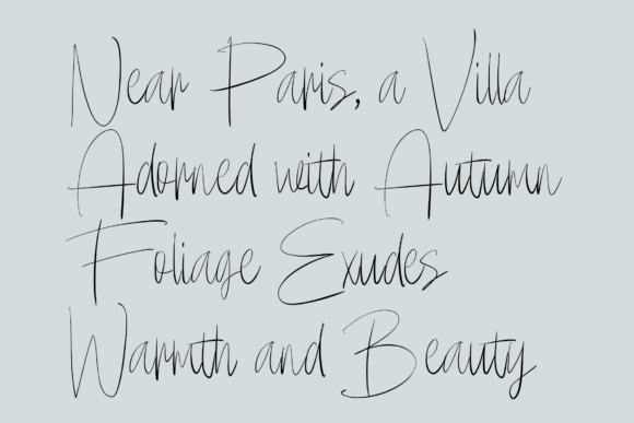 Autumn in Paris Font preview 2