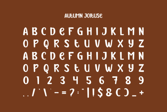 Autumn Joituse Font preview 3