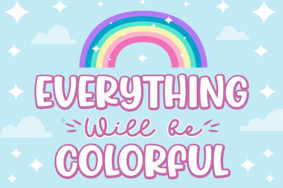 Jumping Unicorn Font preview 2